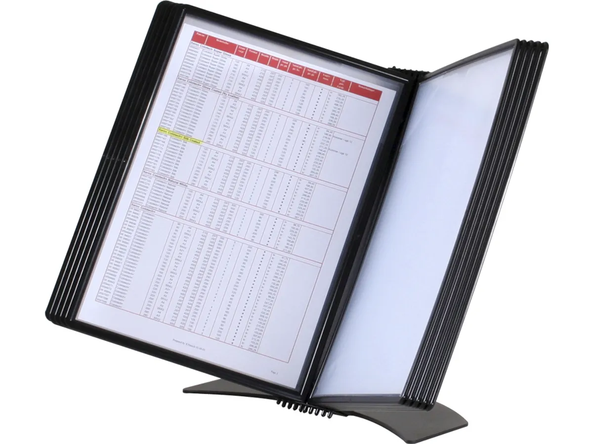 Registersystem Easymount Bord A4 Sort T/20 Lommer