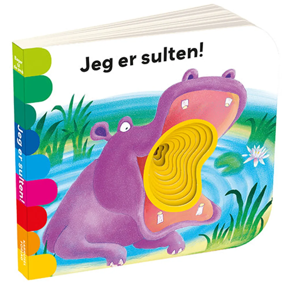 Regnbuebog - Jeg er sulten (papbog med 11 kig-huller)