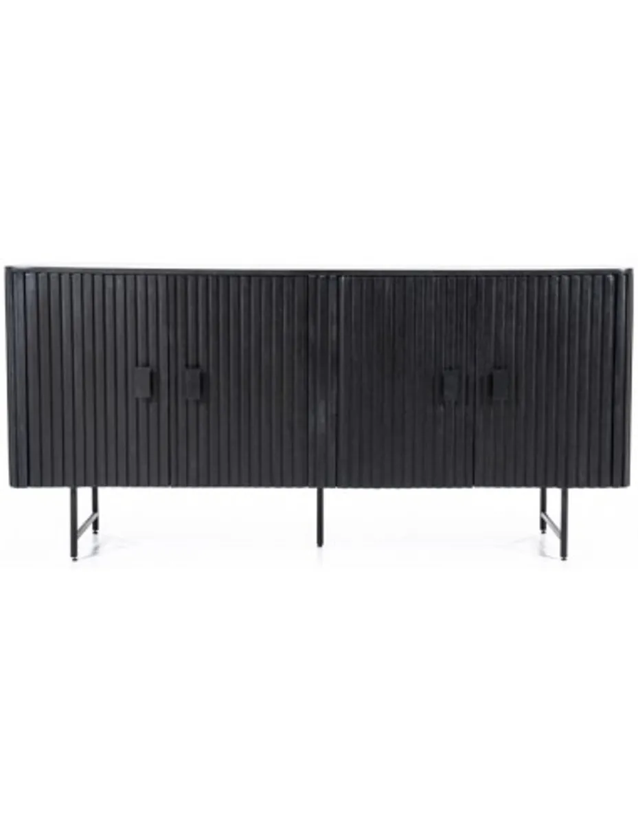 Remi Sideboard i metal og mangotræ B170 cm - Sort/Sort