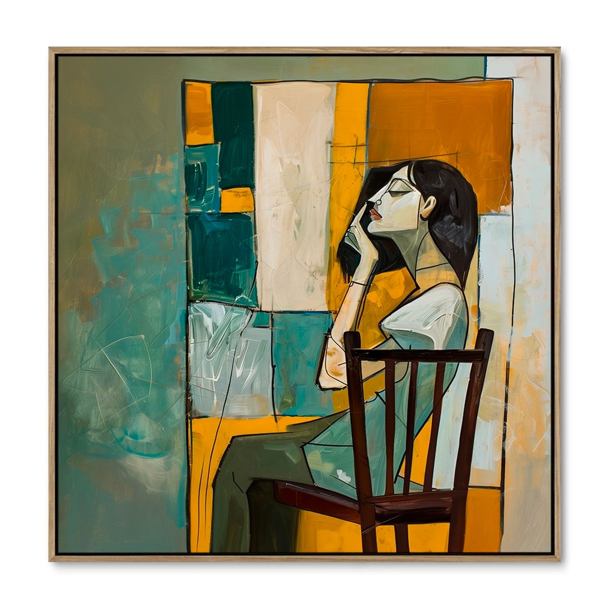 Restful Reflection - 100x100 cm. - Ege ramme