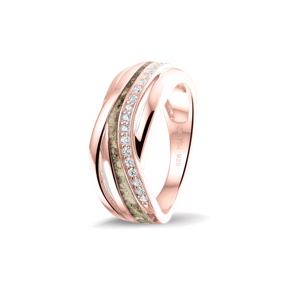 RG 013 R - Ring i rosaguld, diamant eller zirkon