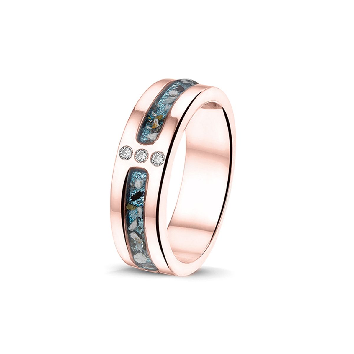 RG 024 R - Ring i rosaguld, diamant eller zirkon