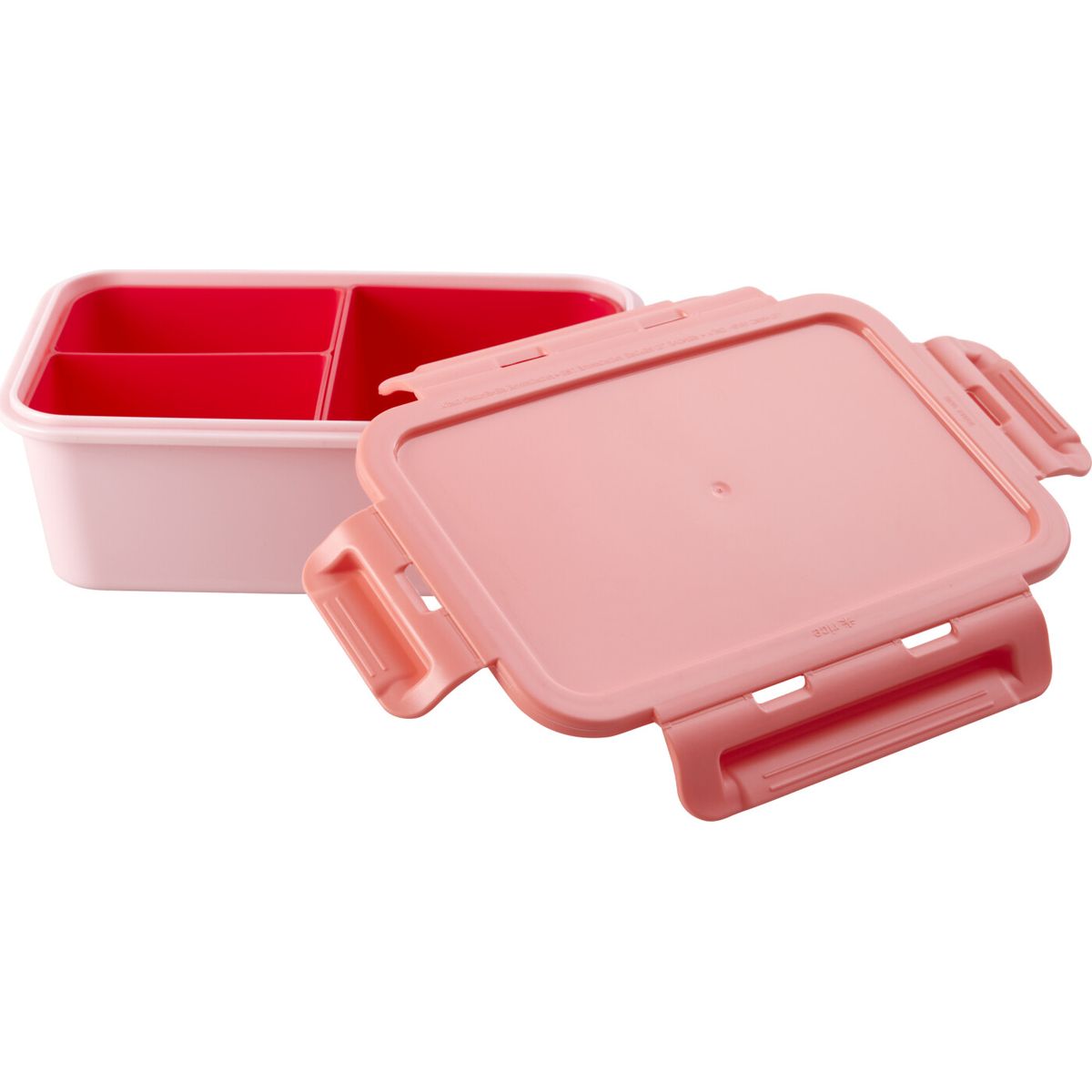 Rice - Lunchbox With 3 Inserts - Coral And Red