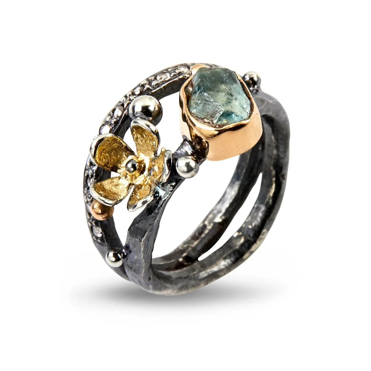 Ring Dubeca Aqua Flower - 52