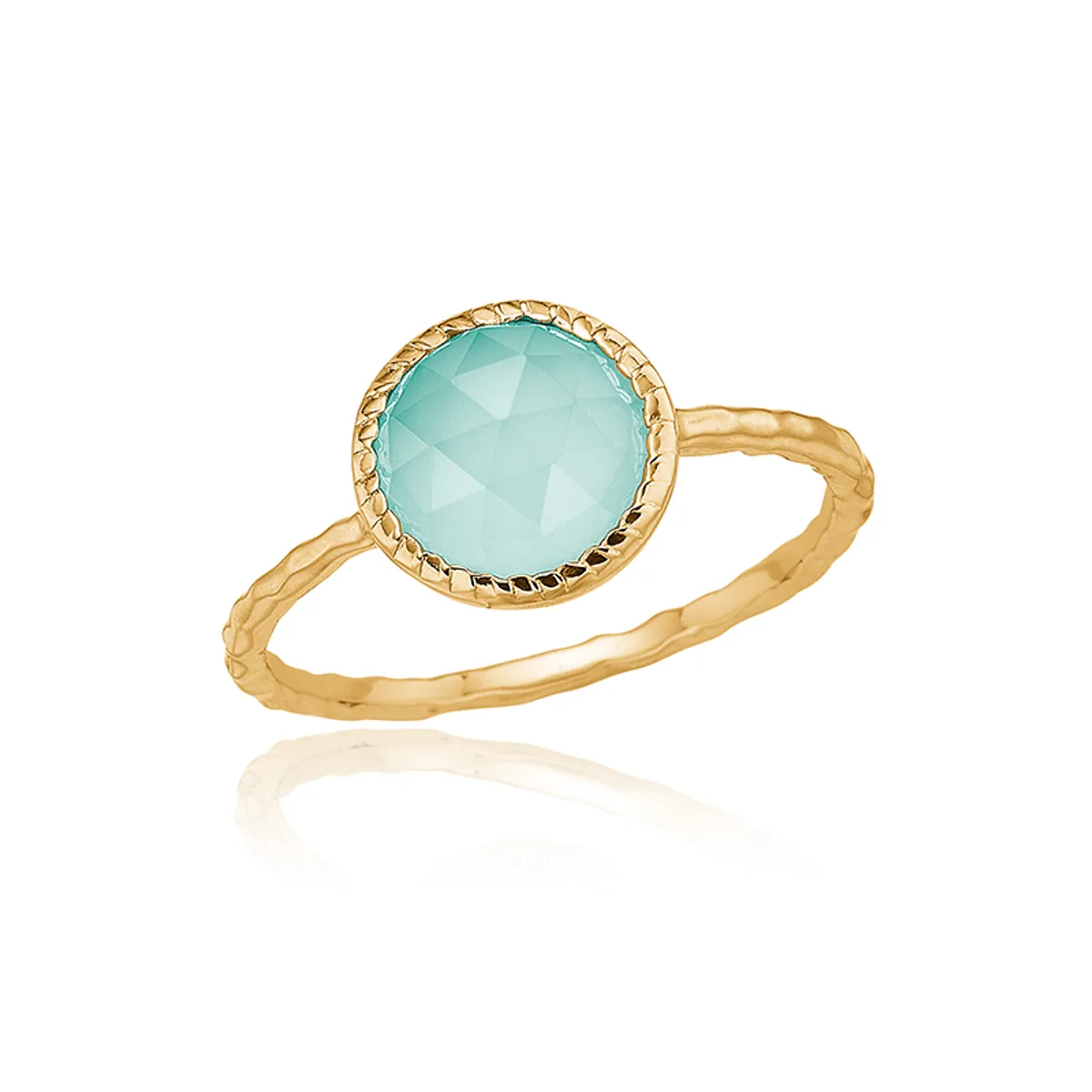 Ring med aqua calcedon - 50