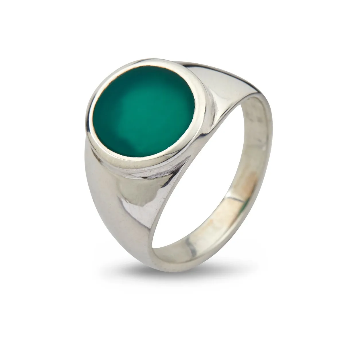 Ring Oval Green Onyx - 59