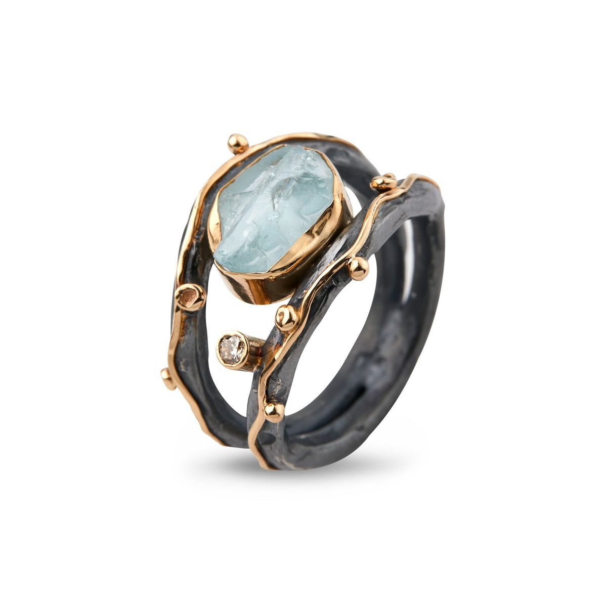 Ring Zeus Dubeca Aqua Raw - 54