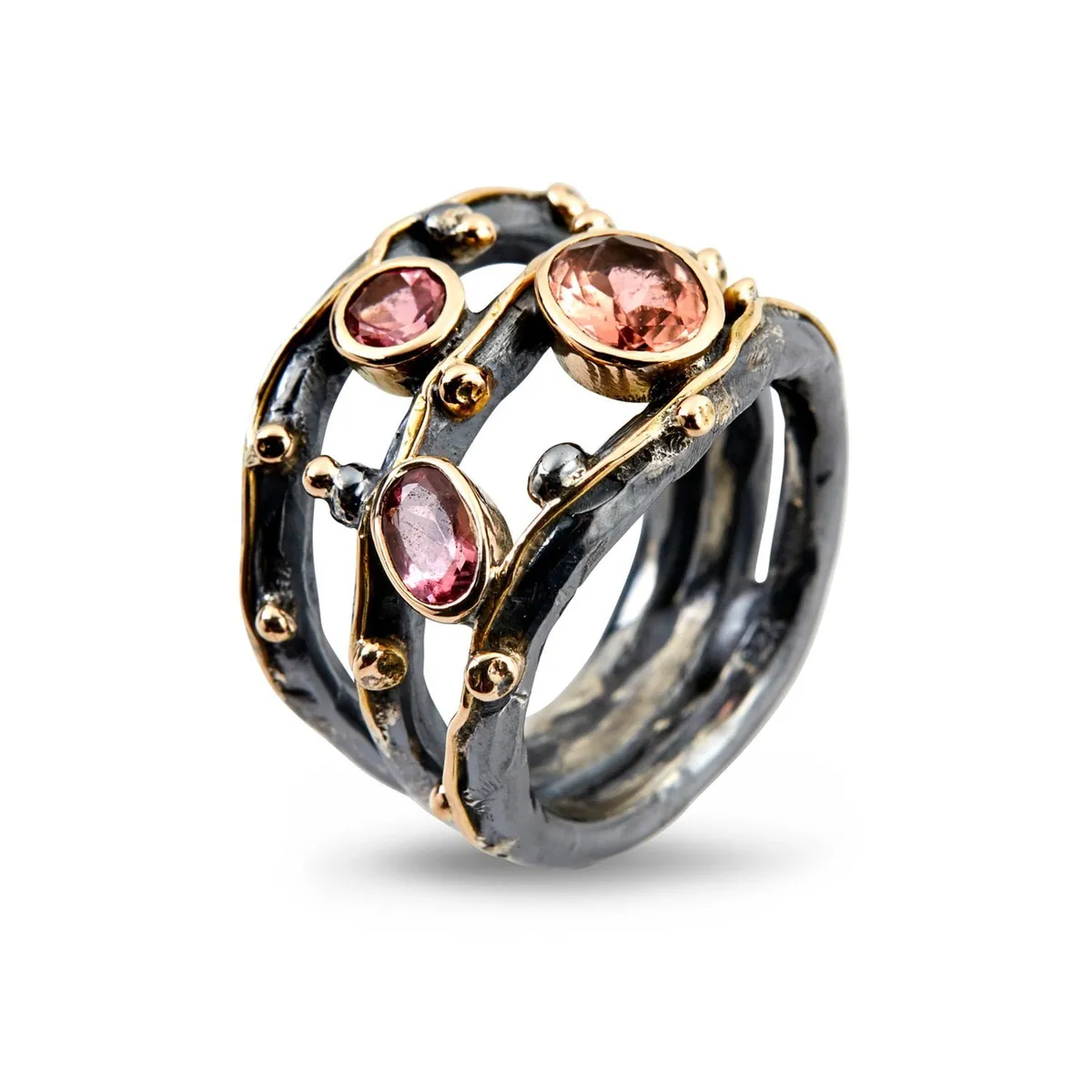 Ring Zeus Tribeca Stones Red Tourmaline - 52