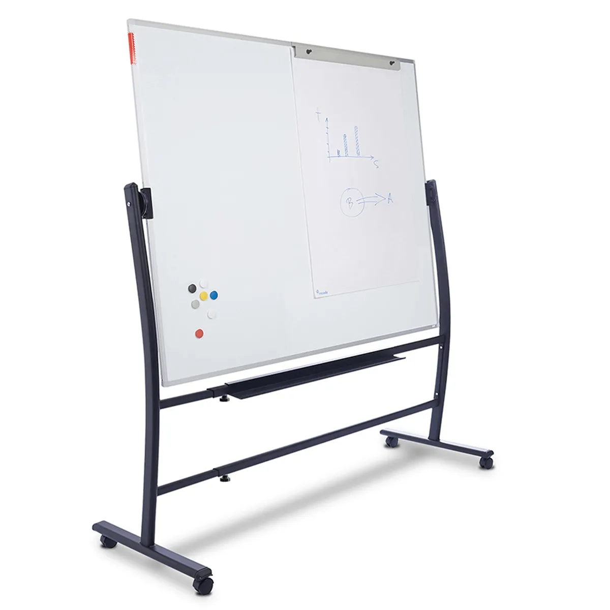 Rocada 360º dobbeltsidet mobil whiteboard