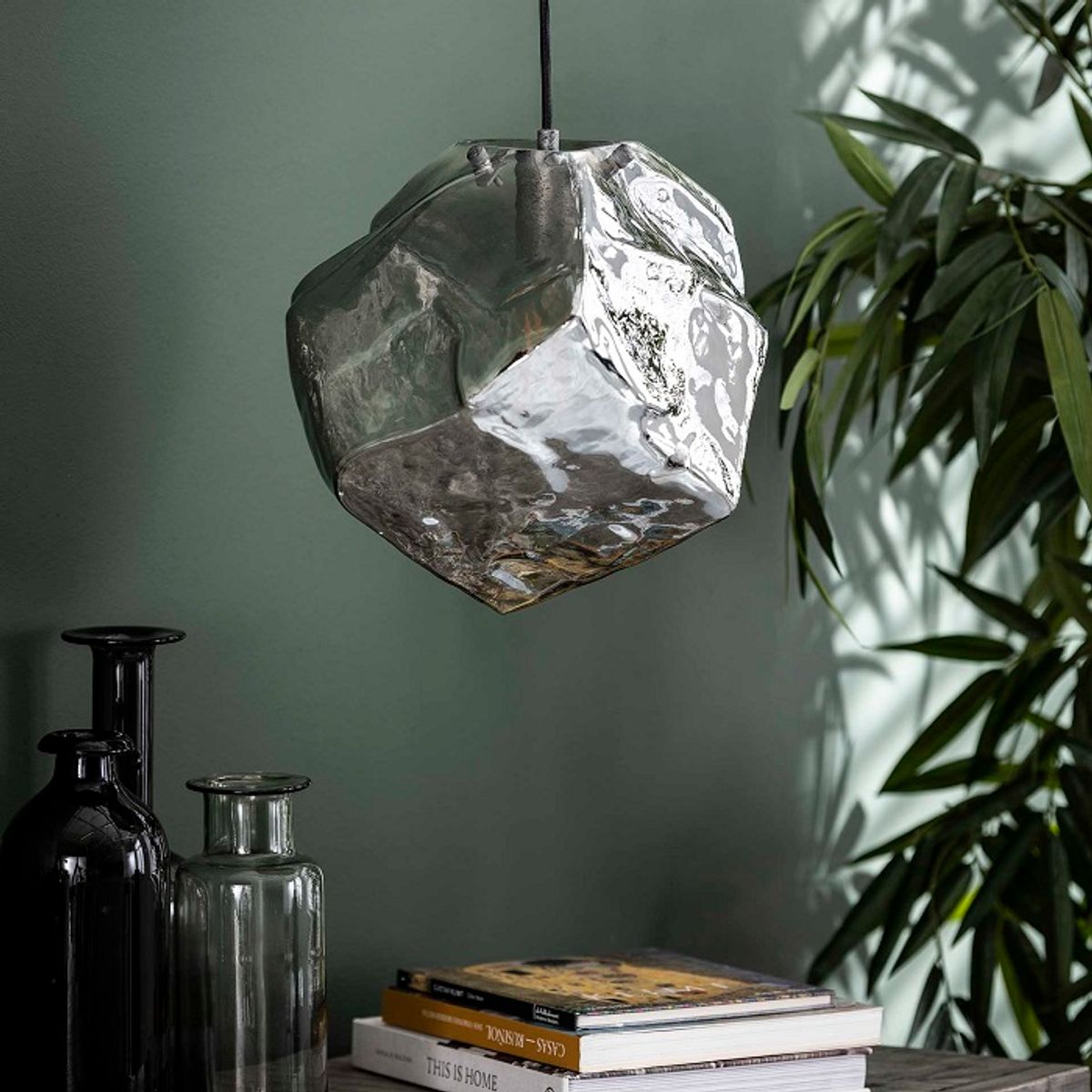 Rock - Loftlampe i forkromet glas Levering uden pære