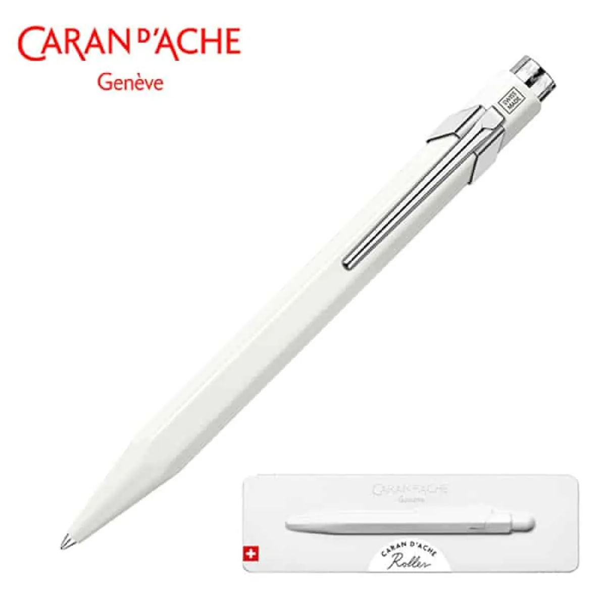 Rollerpen Caran d'Ache 849 Hvid med Etui.