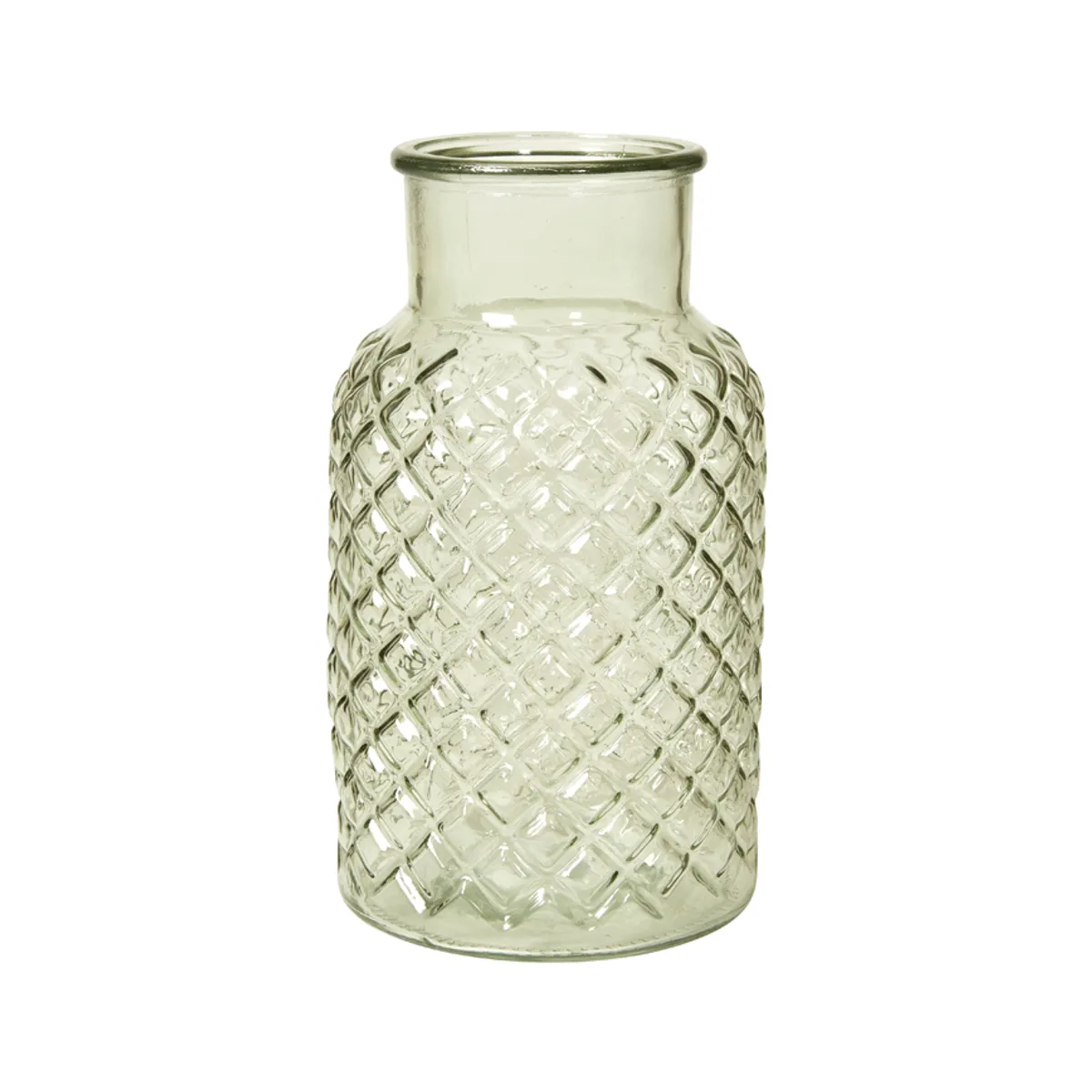 ROMBE GLAS VASE GREEN