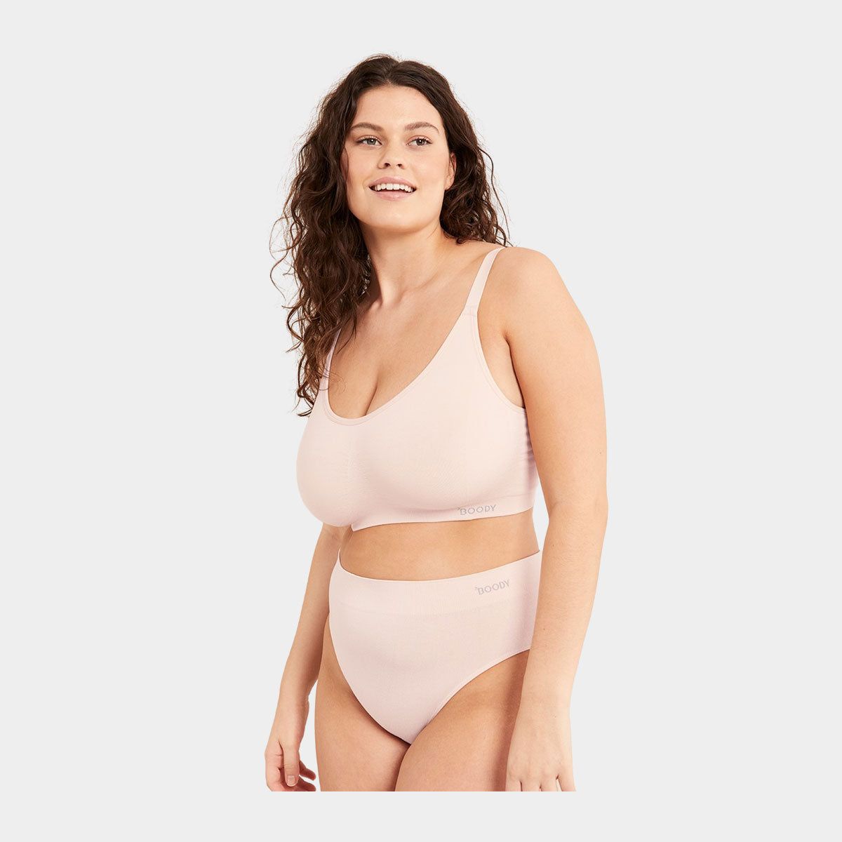 Rose nude bambus BH til stor barm fra Boody, XL