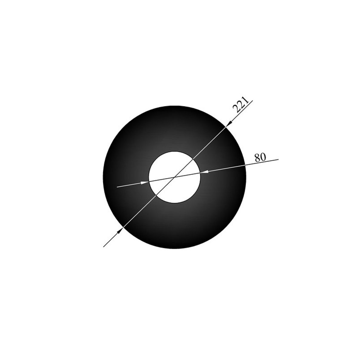 Rosette 70,5 mm Kant