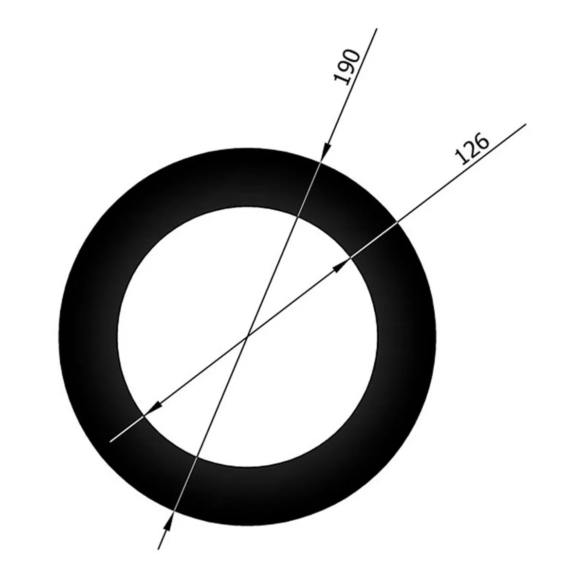 Rosette Ø120 mm, 32 mm Kant