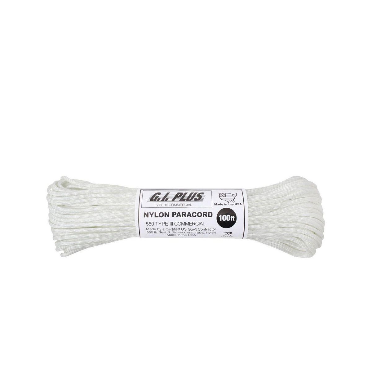 Rothco Paracord Nylon 30m Hvid