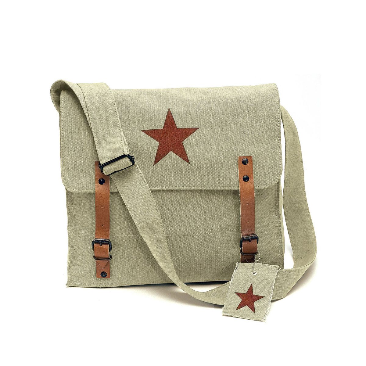 Rothco Vintage Medic Taske 7L Khaki with Brun-Red star