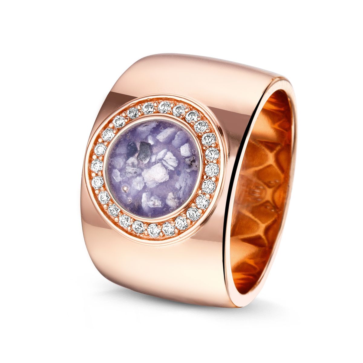 RR 007 - Ring i rosaguld, diamant eller zirkon