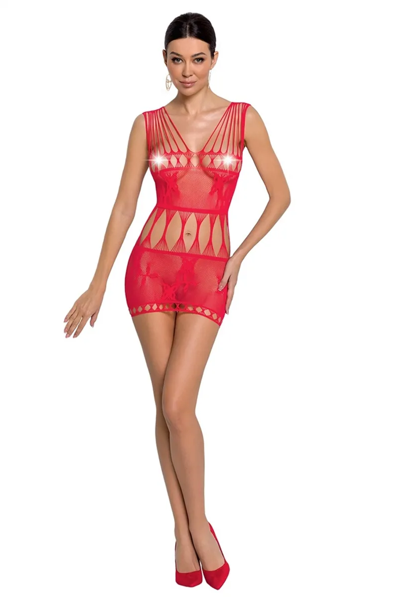 Rød mesh new fashion chemise