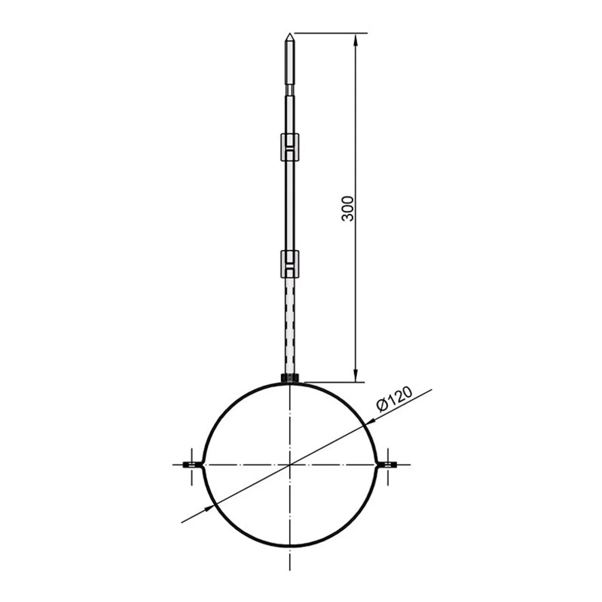 Rørholdersæt Ø120 mm