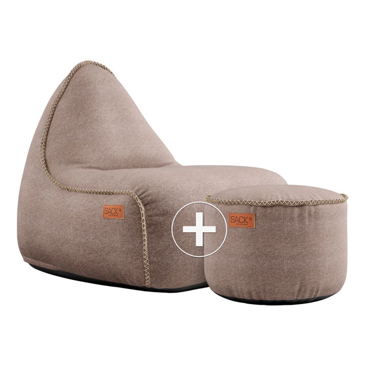 SACKit Canvas Lounge Chair og Pouf