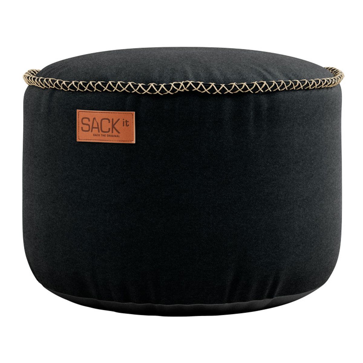 SACKit Canvas Pouf - Sort