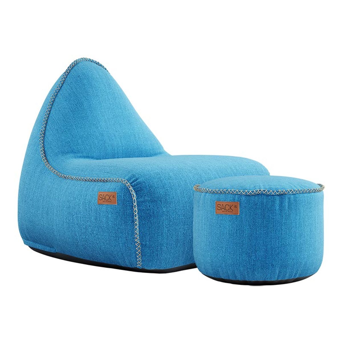 SACKit Cobana Lounge Chair og Pouf - Turkis