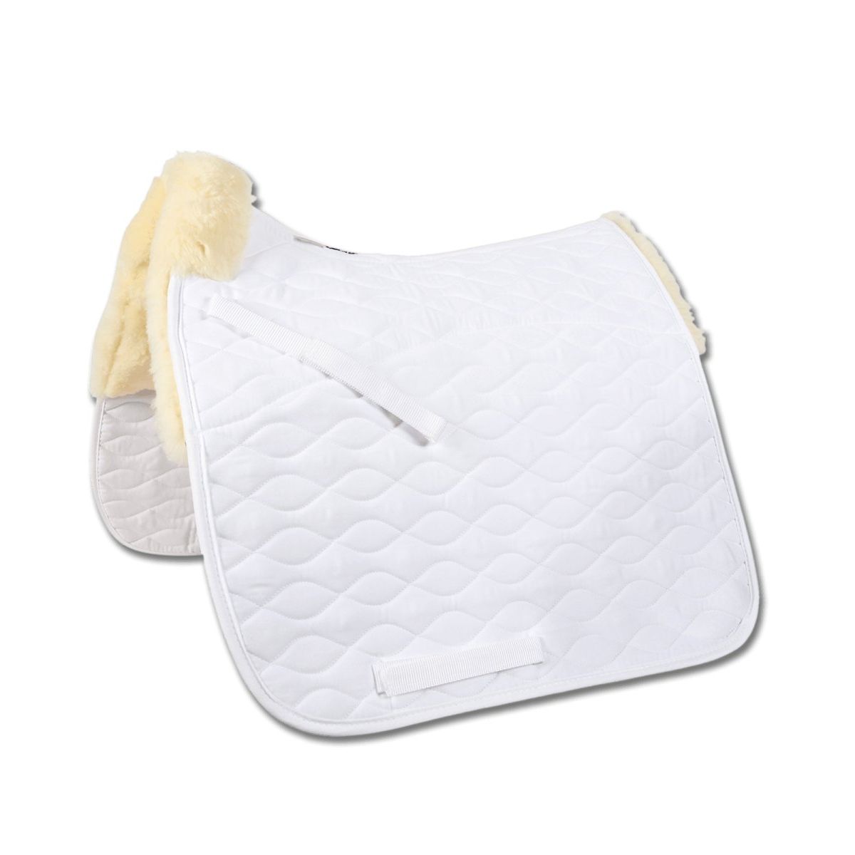 Saddle Pad Mailand Lambskin, white, D (Dressur)