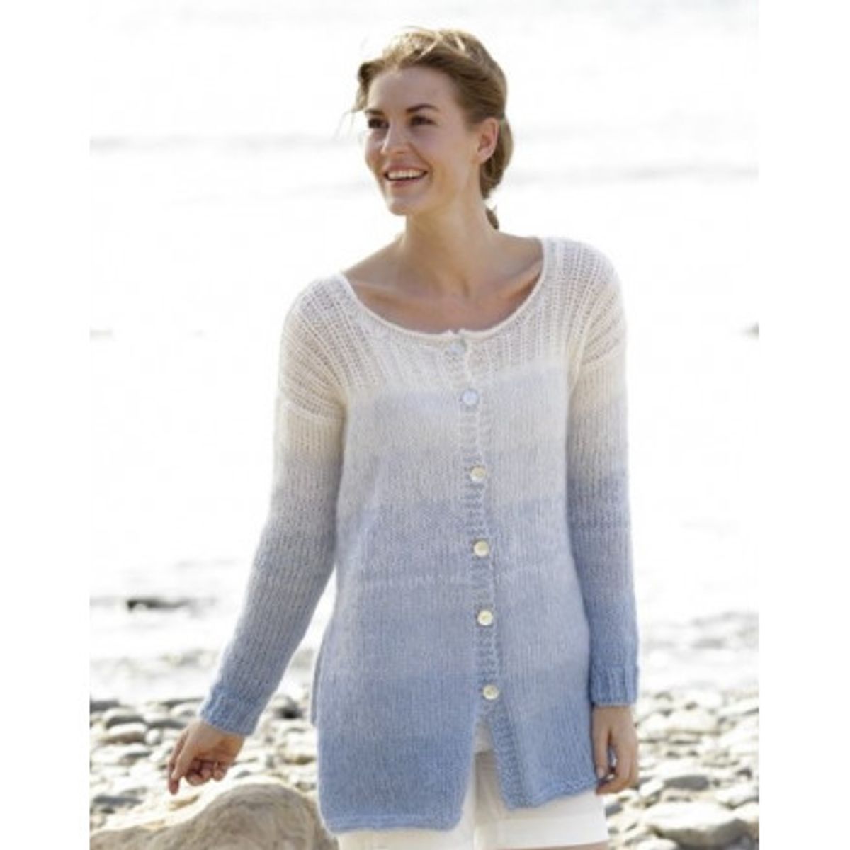 Sailing Cardigan by DROPS Design - Jakke Strikkeopskrift str. S - XXXL - Medium