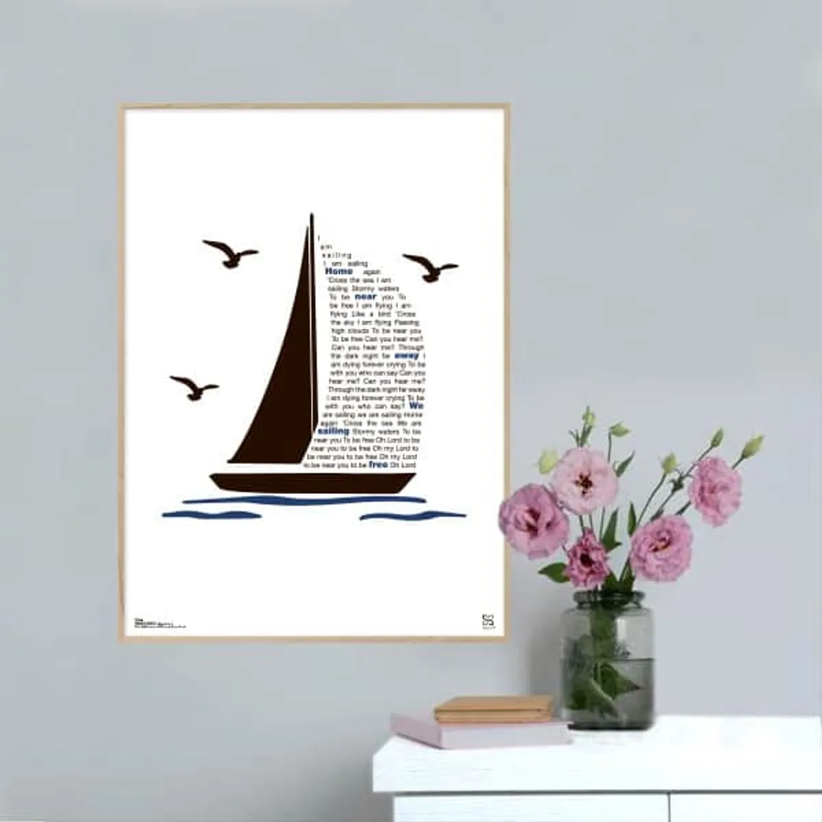 Sailing - Rod Steward - Songshape poster - 30 x 42 cm / Medium / lodret