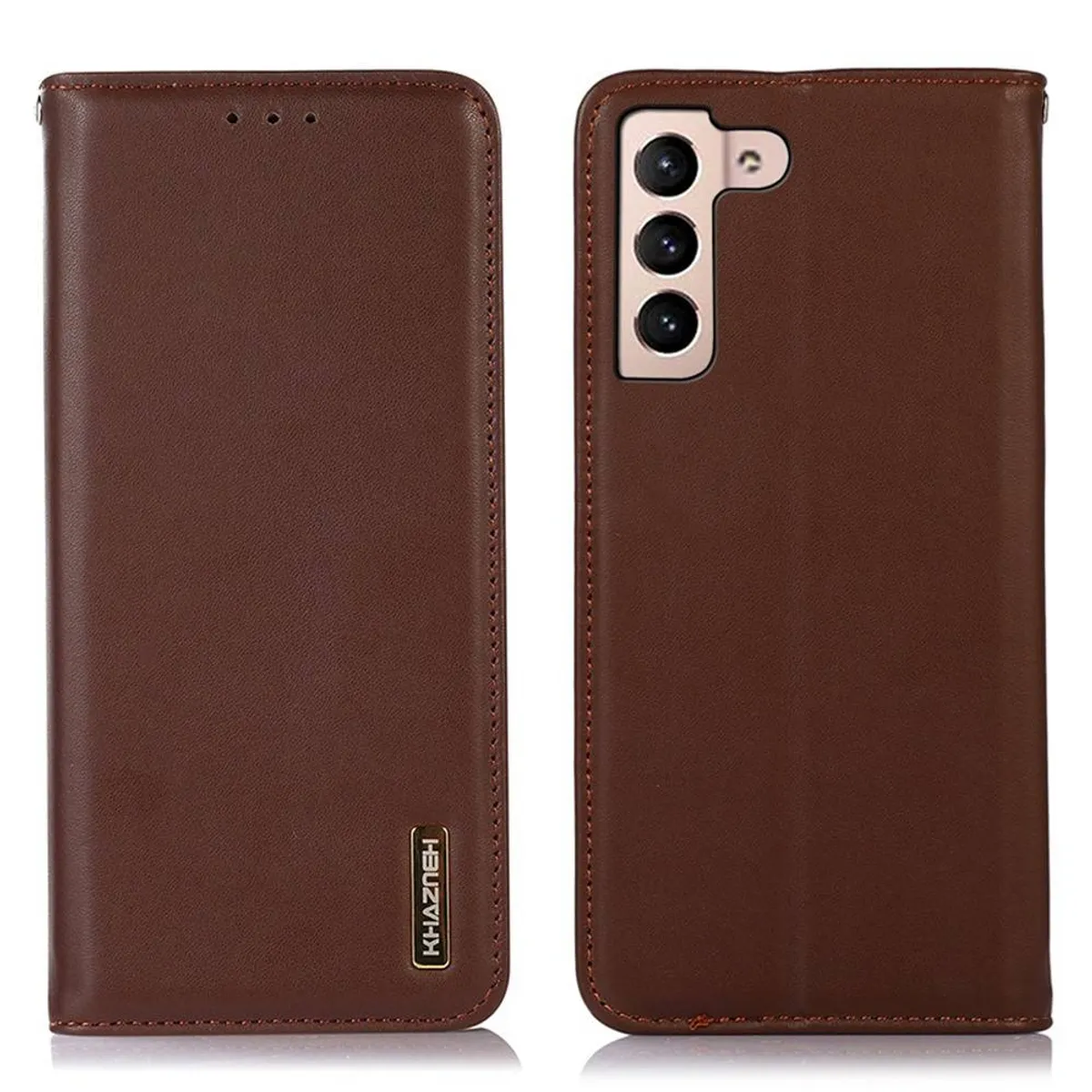 Samsung Galaxy S23 5G - KHAZNEH ægte læder cover - Brun