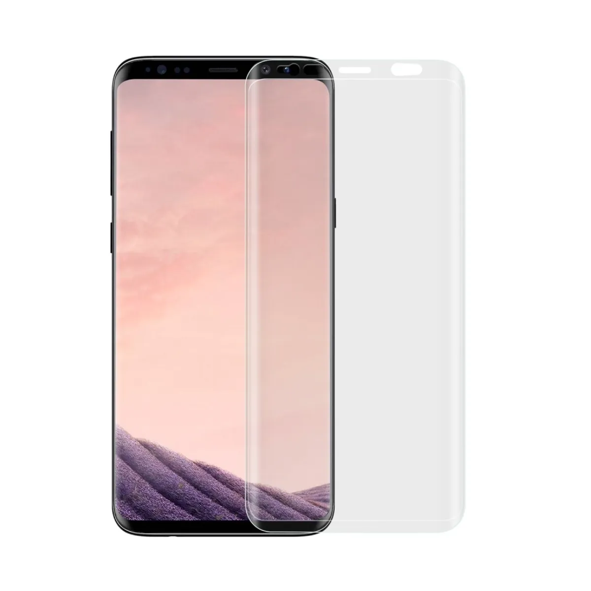 Samsung Galaxy S9 Plus - ANGIBABE Curved beskyttelsesglas 0.26mm med komplet dækning