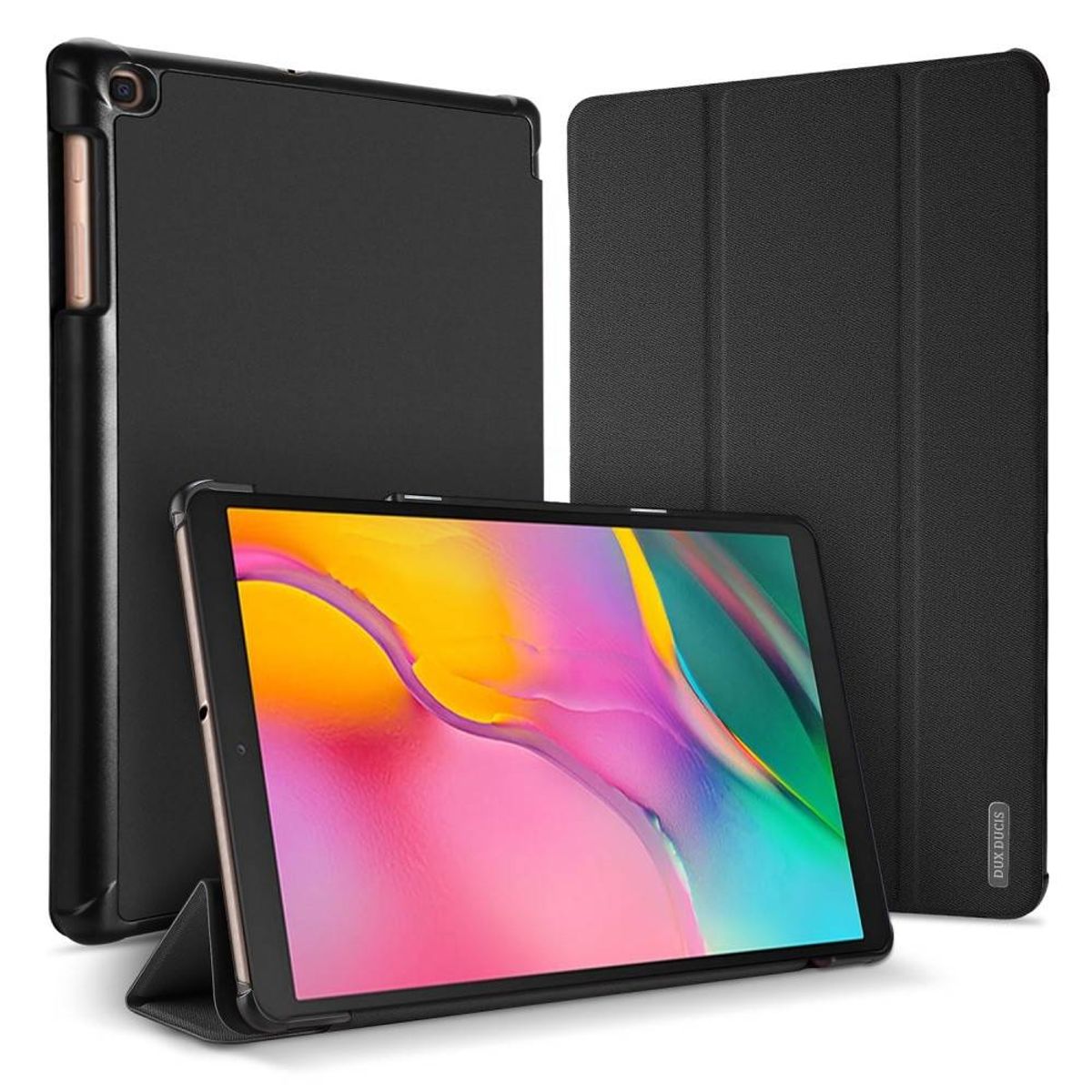 Samsung Galaxy Tab A 10.1 (2019) - DUX DUCIS Domo Series Tri-Fold cover - Sort