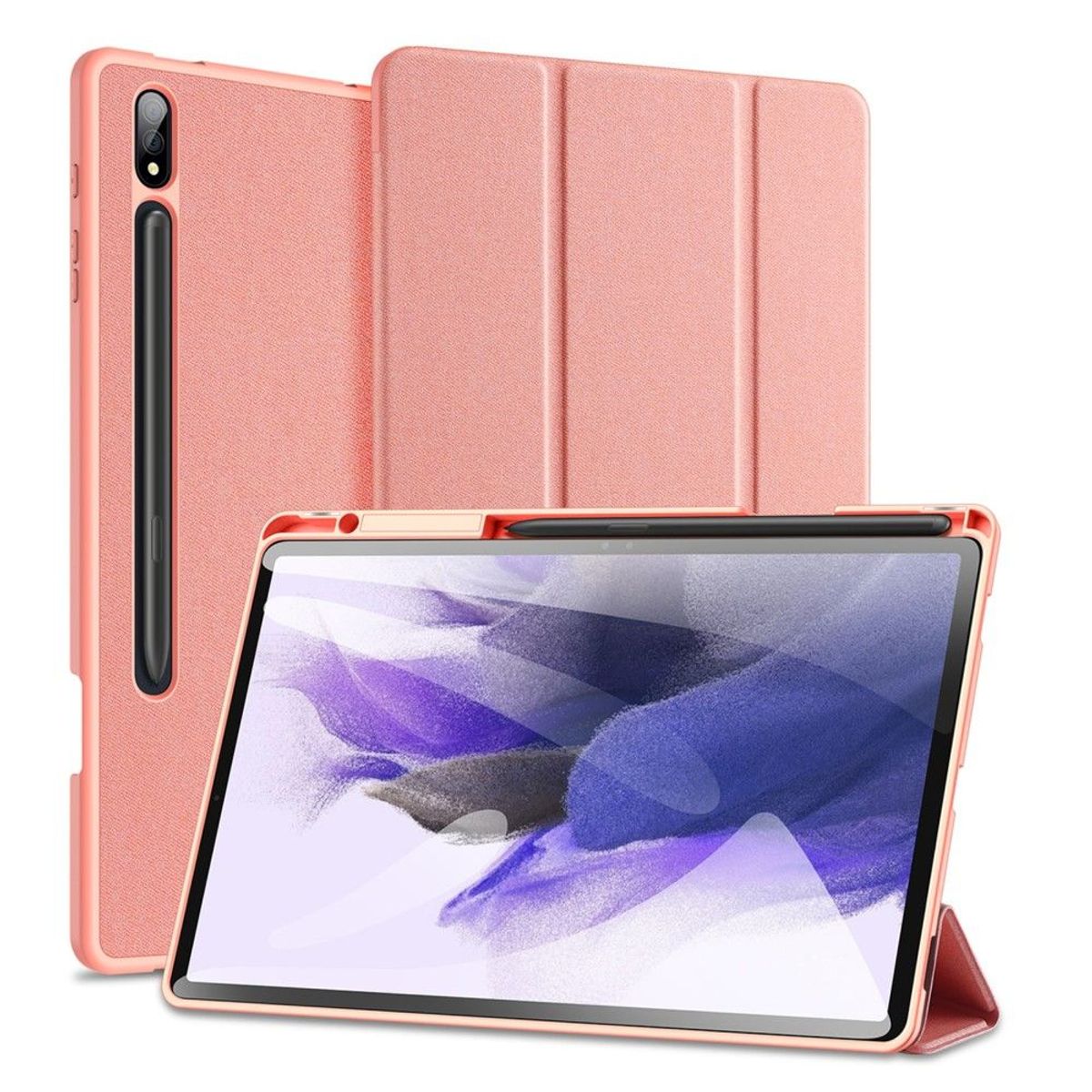 Samsung Galaxy Tab S9 Plus - DUX DUCIS Domo Series Tri-Fold Smart cover - Pink