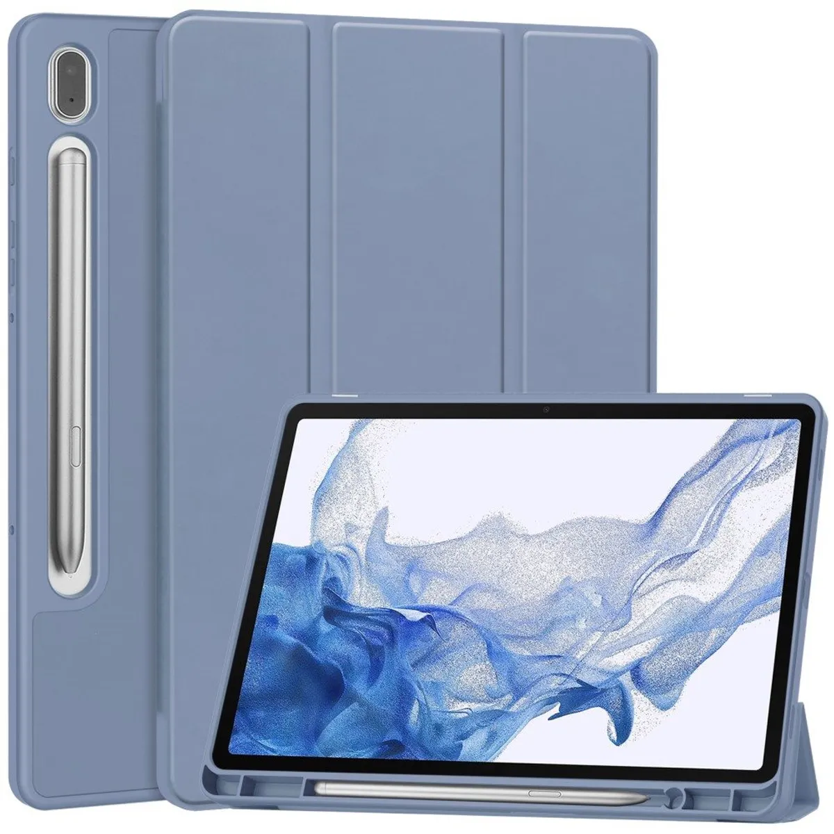 Samsung Galaxy Tab S9 - Tri-Fold læder cover - Holder til touch pen - Lilla