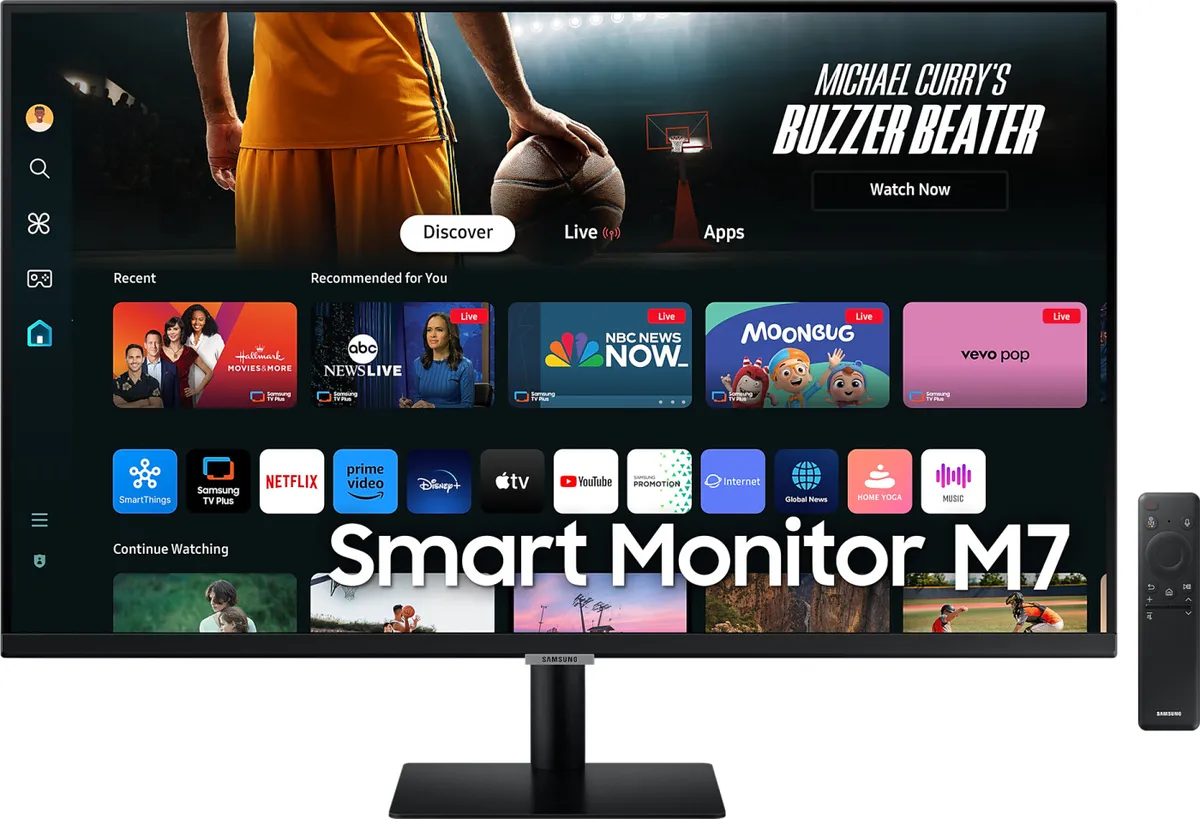 Samsung - Smart M7 32 4k Va 3840 X 2160 60hz, 4ms, Usb Hub 2 X Hdmi, Usb-c Pd 65w Tilt