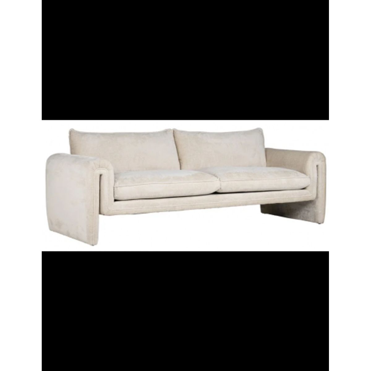 Sandro 3-personers sofa i chenille B230 cm - Cremehvid