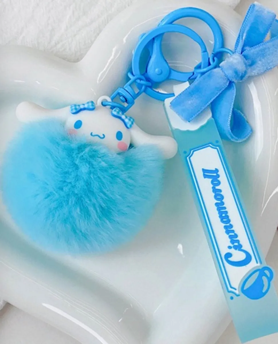 Sanrio - Cinnamoroll - Pom-pom - Keychain / NÃ¸glering