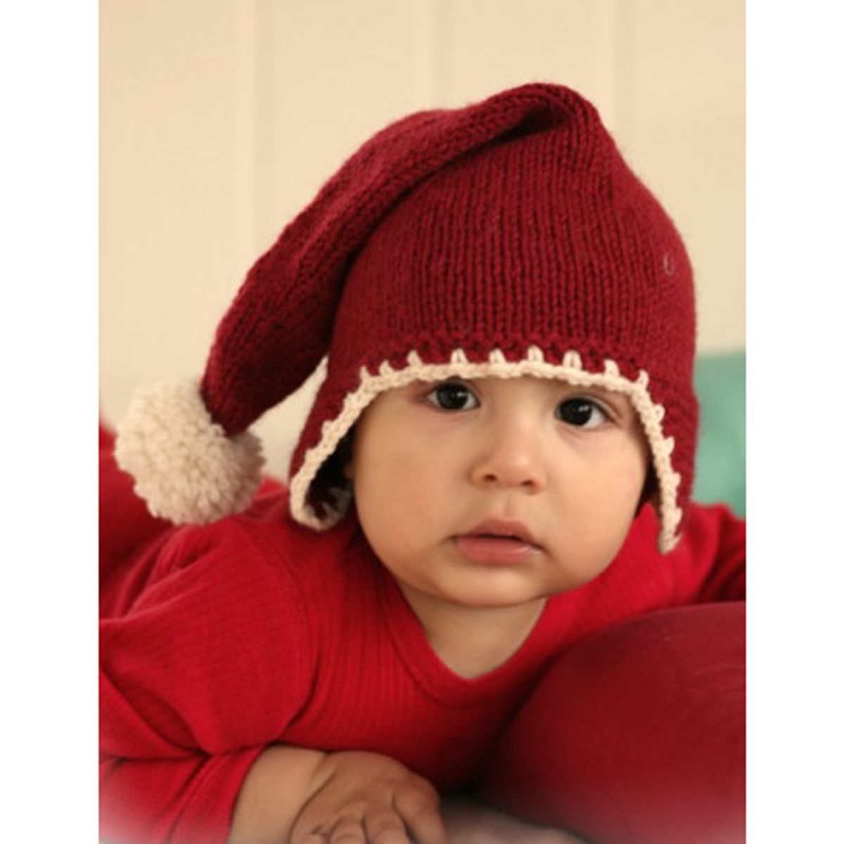 Santa Baby by DROPS Design - Baby nissehue Strikkeopskrift str. 1/3 md - 1/3 mdr