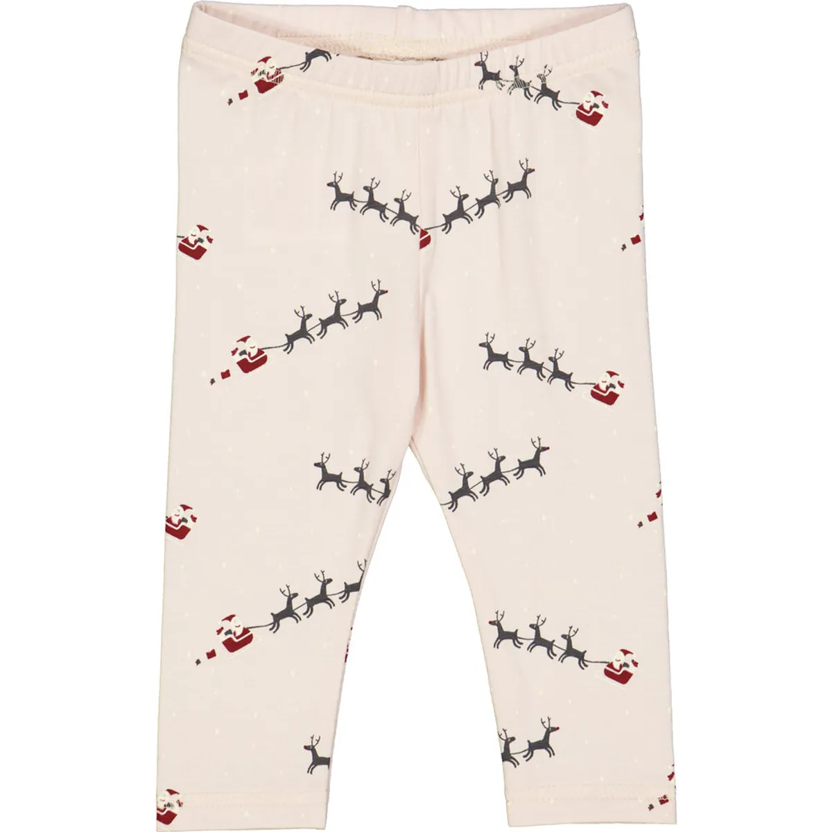 SANTA leggings med juleprint - Nightingale/ Cabernet/ Balsam cream - 74