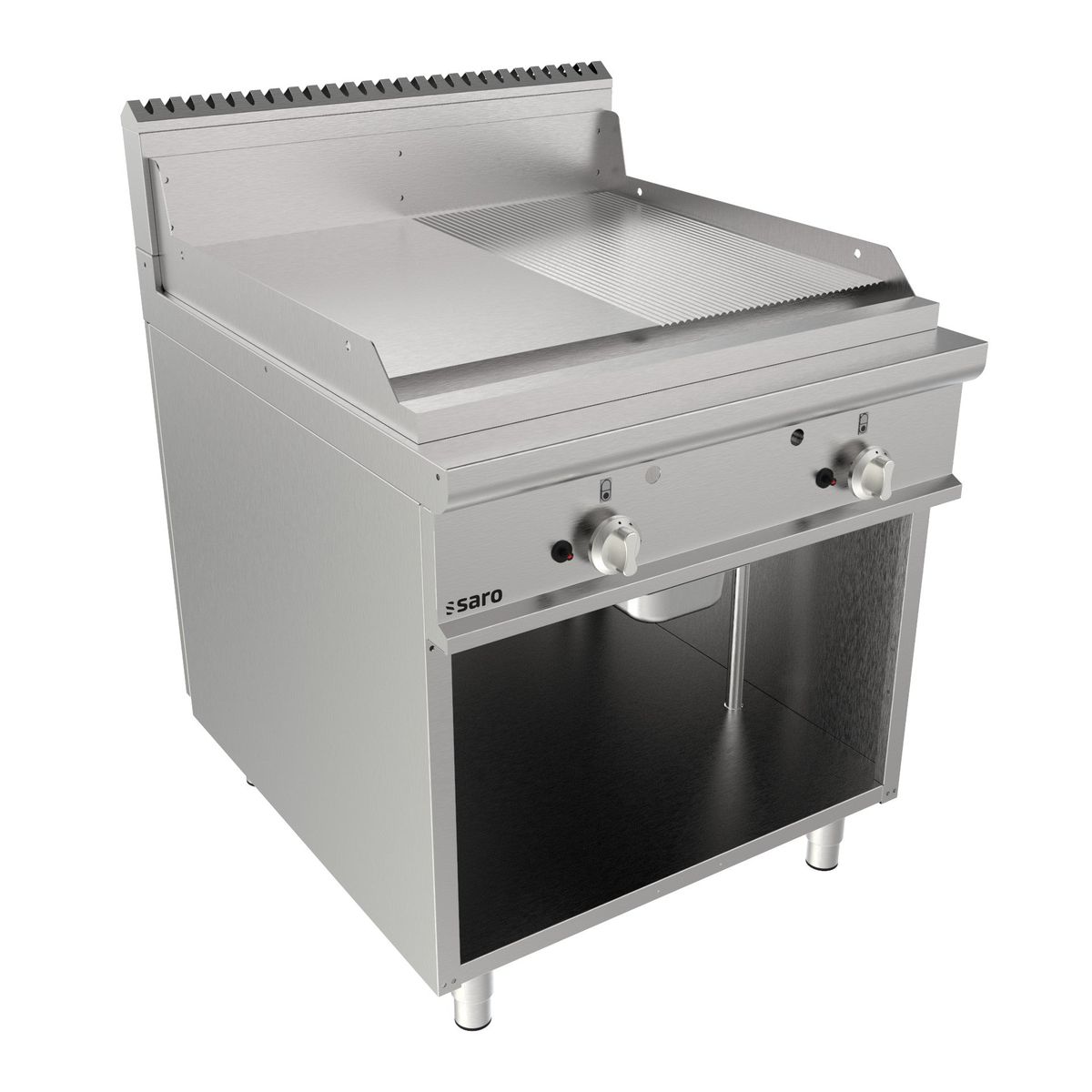 SARO Gas grillplade med underbord - model LQ / FTG4BAM