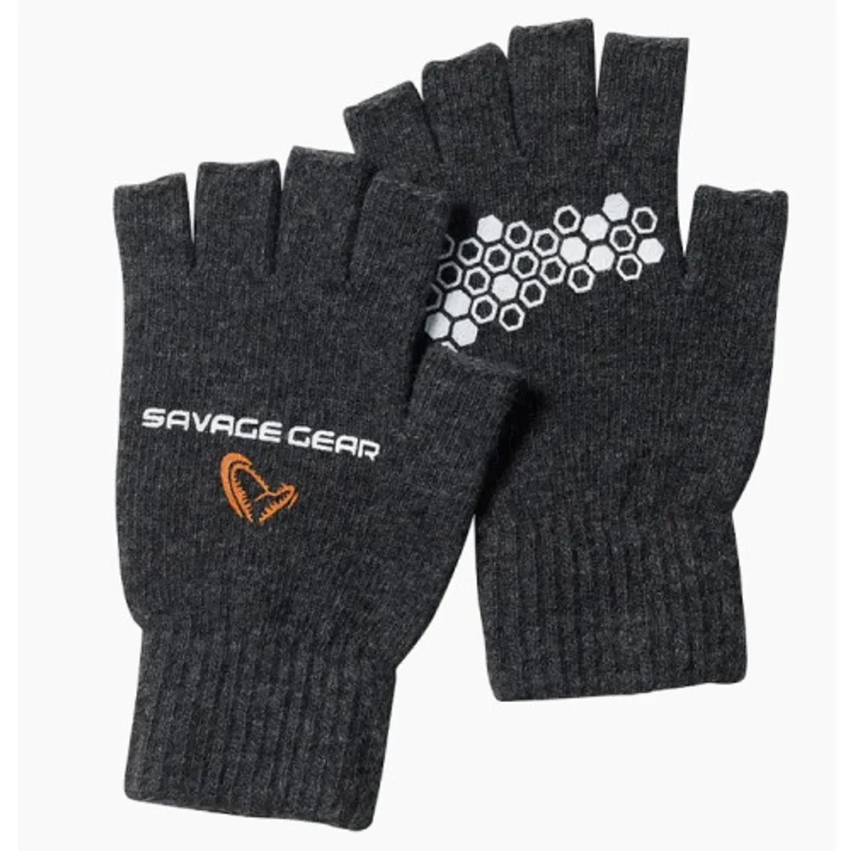 Savage Gear Knitted Half Finger Glove Dark Grey