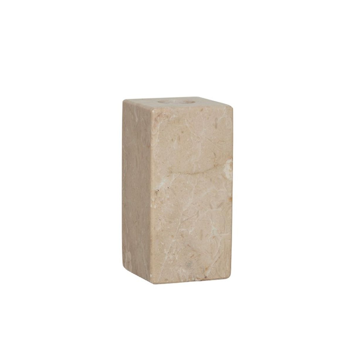 Savi Square Marble Candleholder High beige