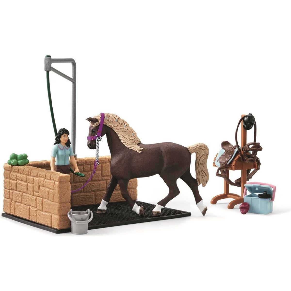 Schleich Horse Club - Heste Vaskeplads Med Emily & Luna - 42438