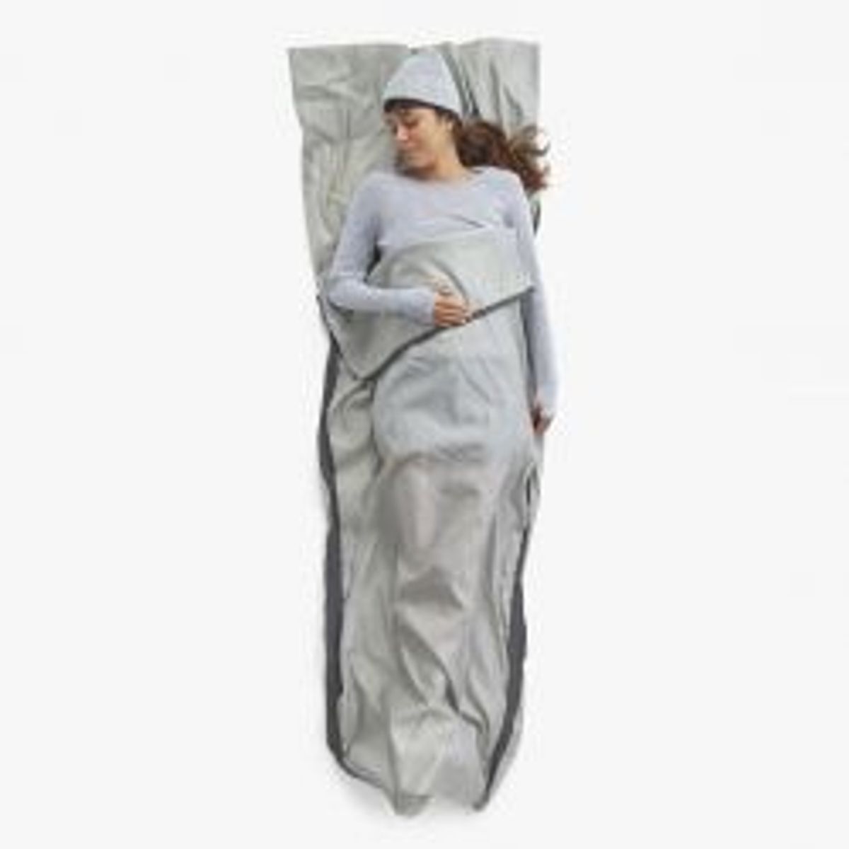 Sea To Summit Silk Blend Sleeping Bag Liner - Mummy - S Moonstruck Grey - Lagenpose