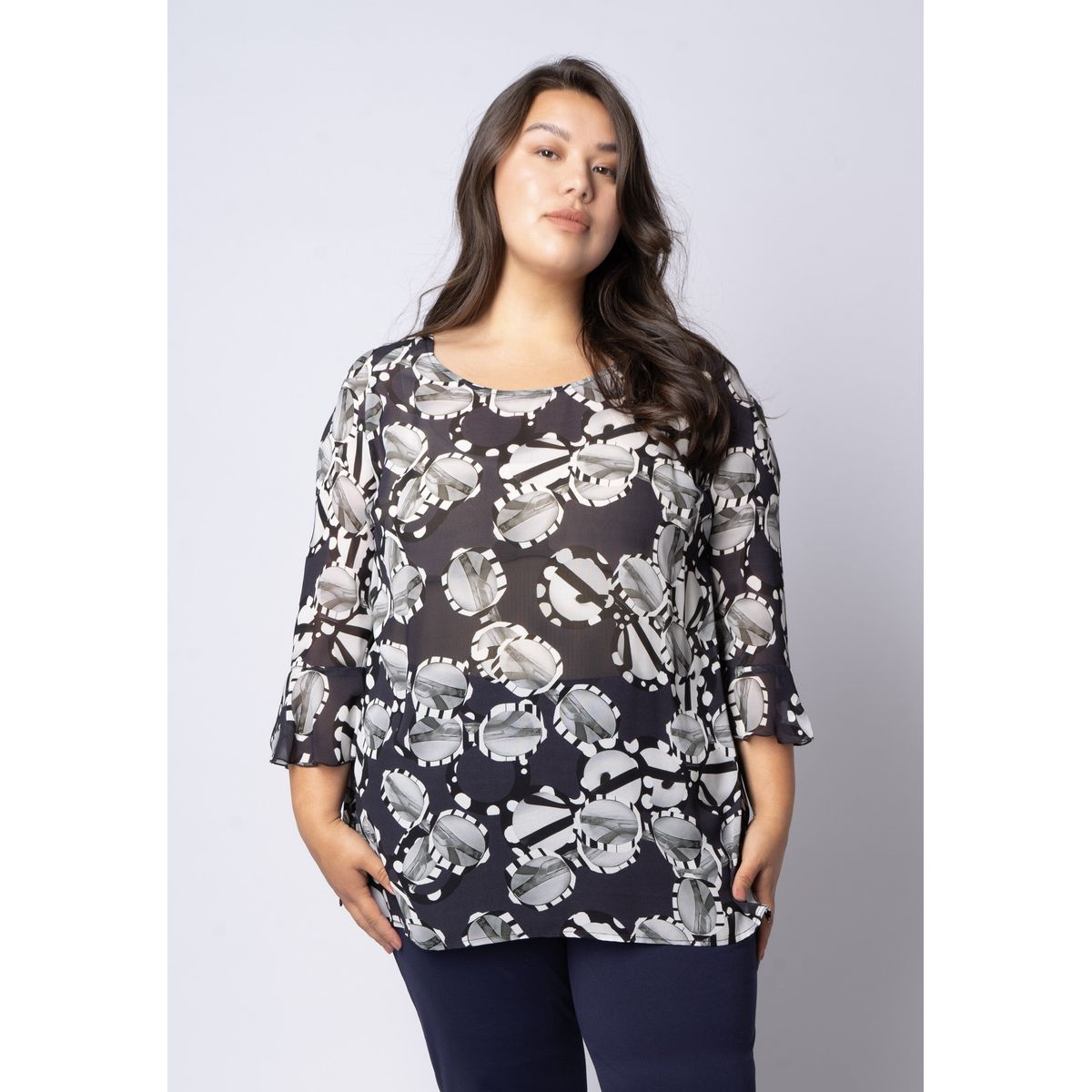 Seblouse - H - Navy - Bluse - 48