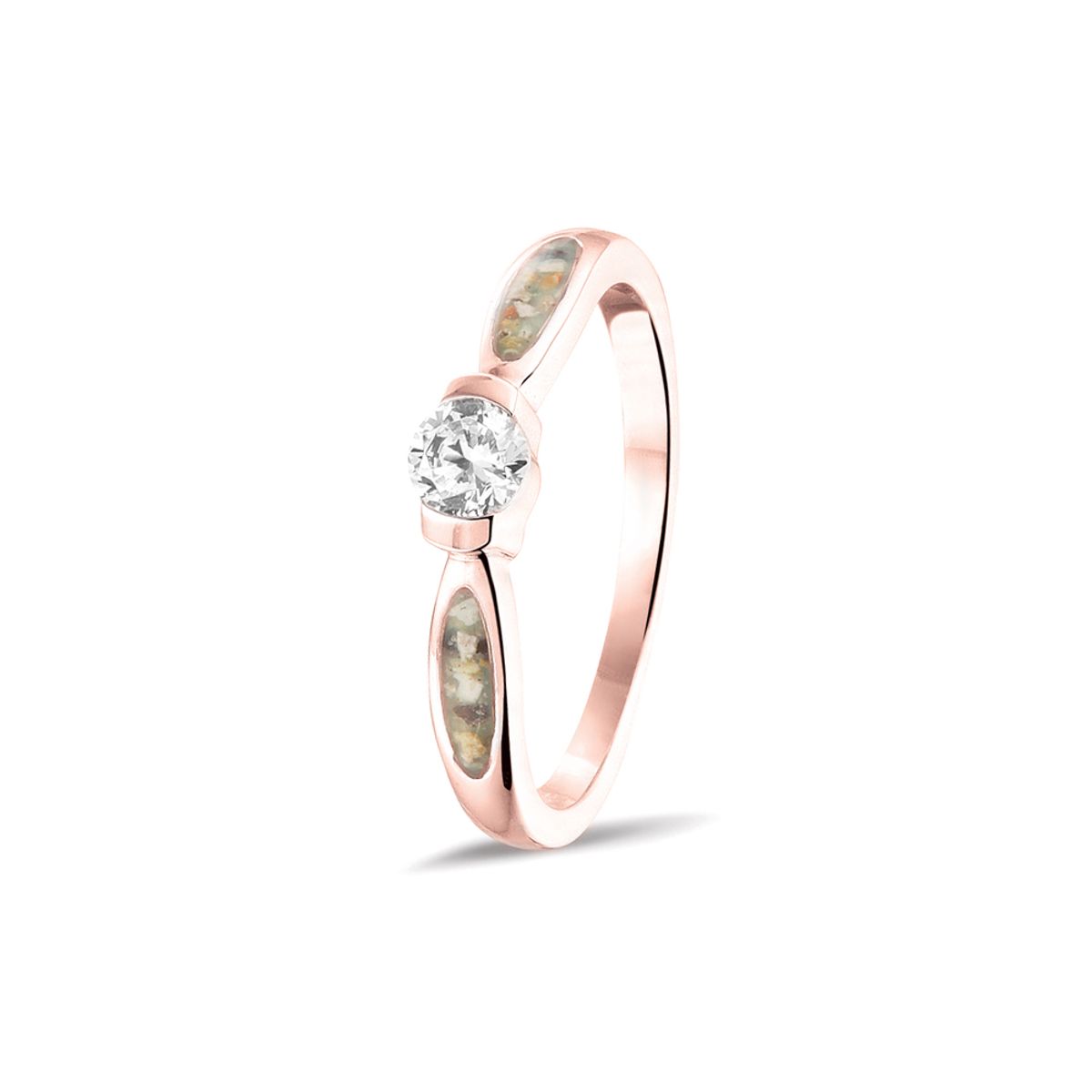 SEE YOU Ring i rosaguld med diamant eller zirkon - Model: RG 043 R