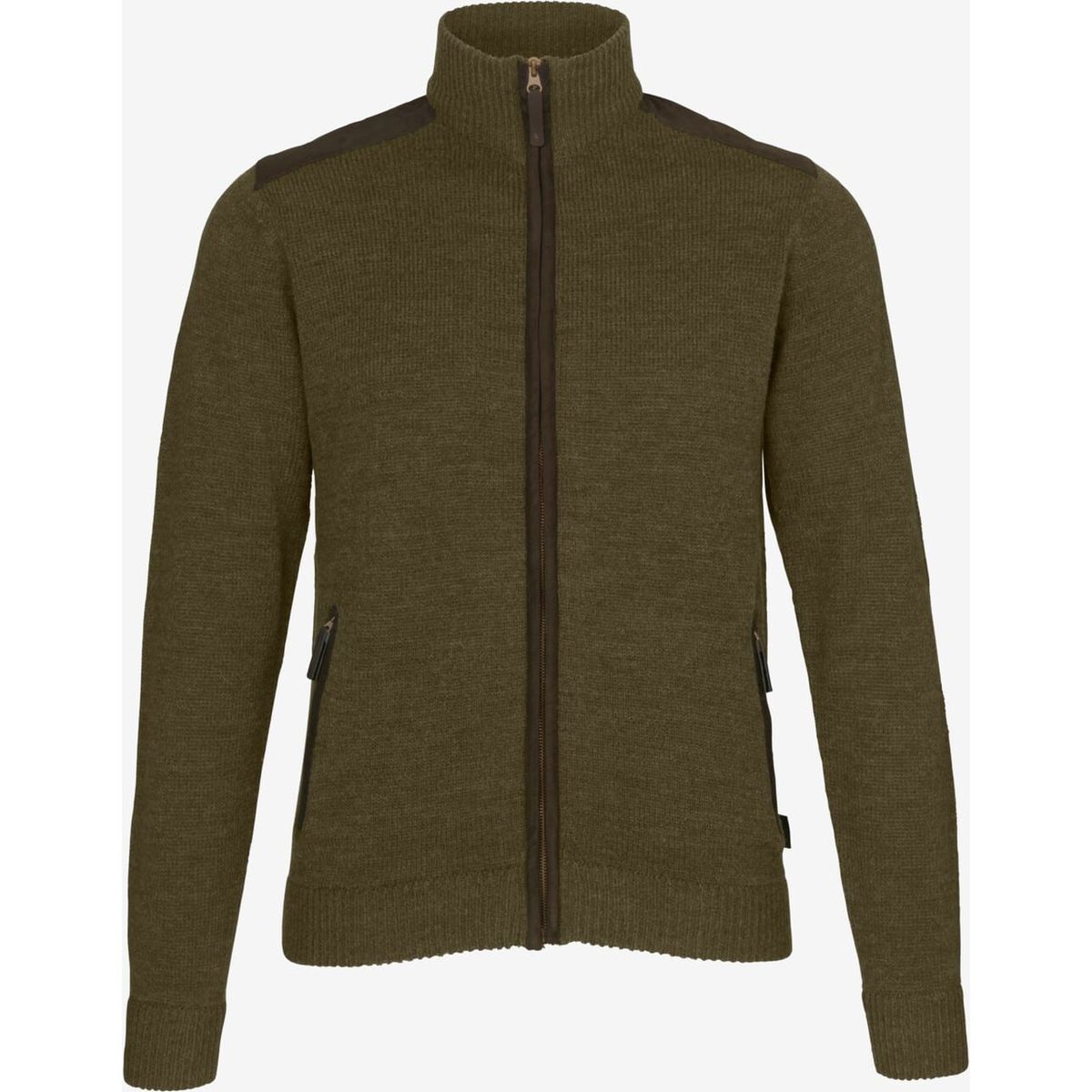 Seeland - Buckthorn full zip cardigan (Shaded olive melange) - 2XL