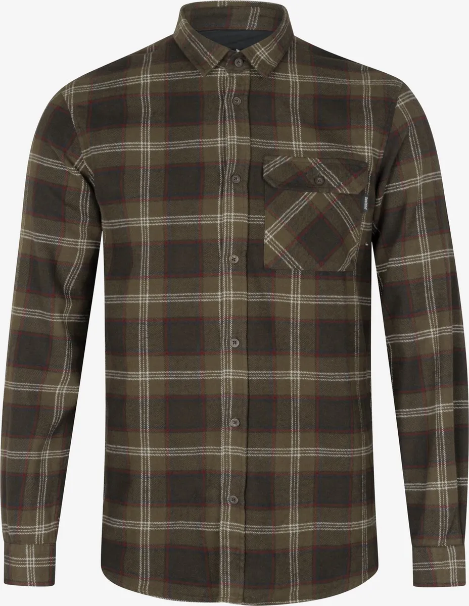 Seeland - Glen flannel skjorte (Grøn) - 3XL