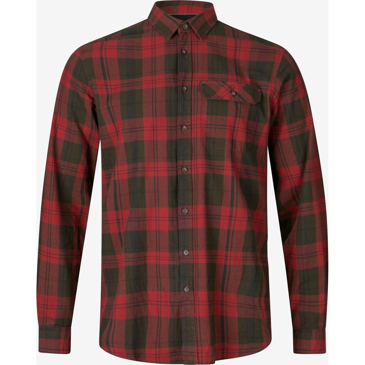 Seeland - Highseat skjorte (Red forest check) - XL